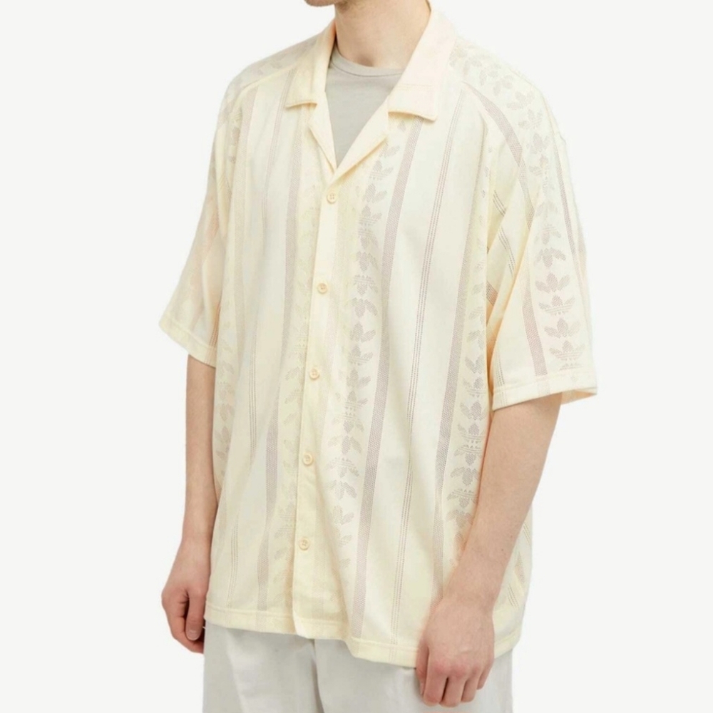 Adidas Fashion Short Sleeve Shirt in Ivory 2XL